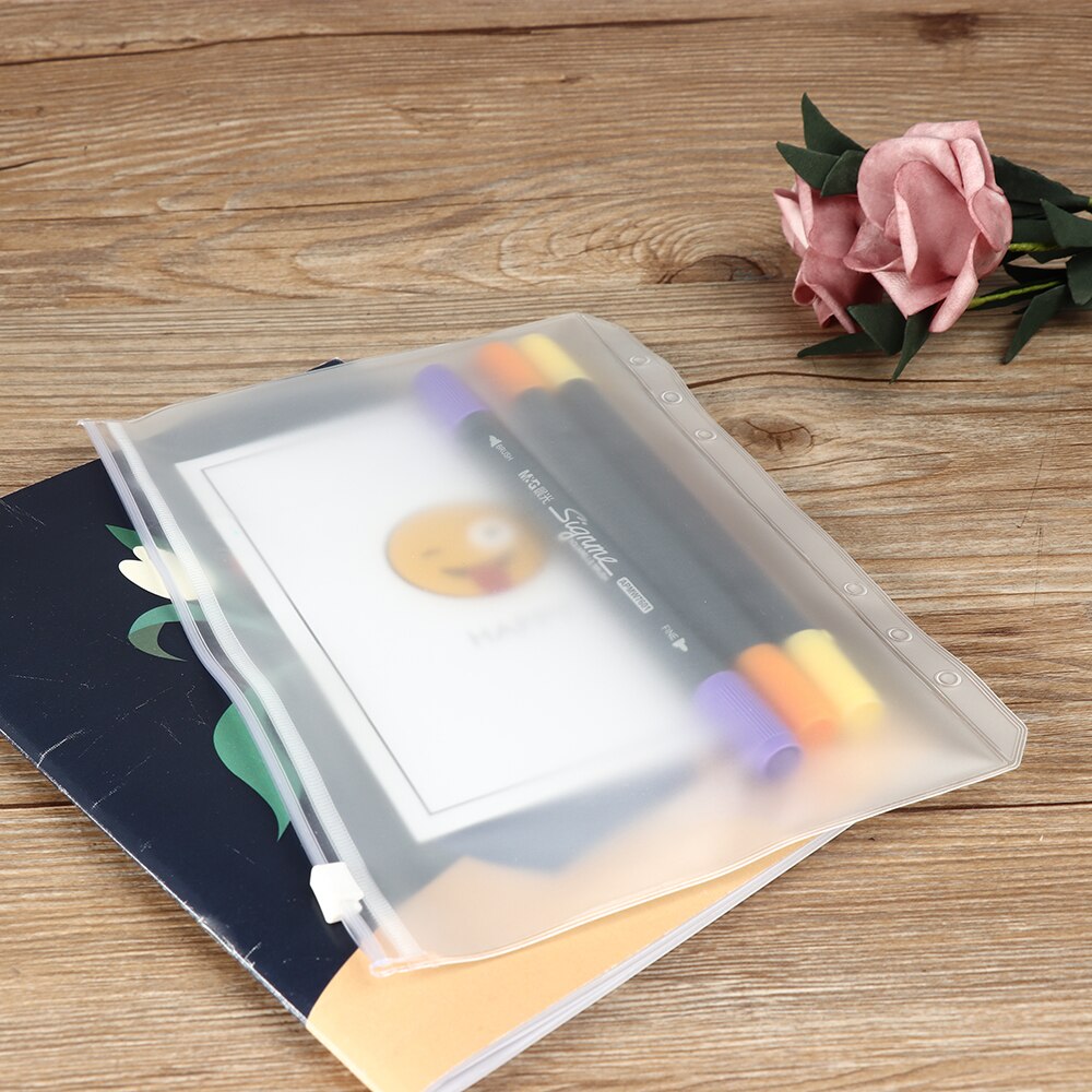 1/5PCS Zip Lock PVC losbladige Opslag Zakjes Tas Rits Matte Clear Hersluitbare Reizen Make Up bagage Doek Waterdicht Pen Zak