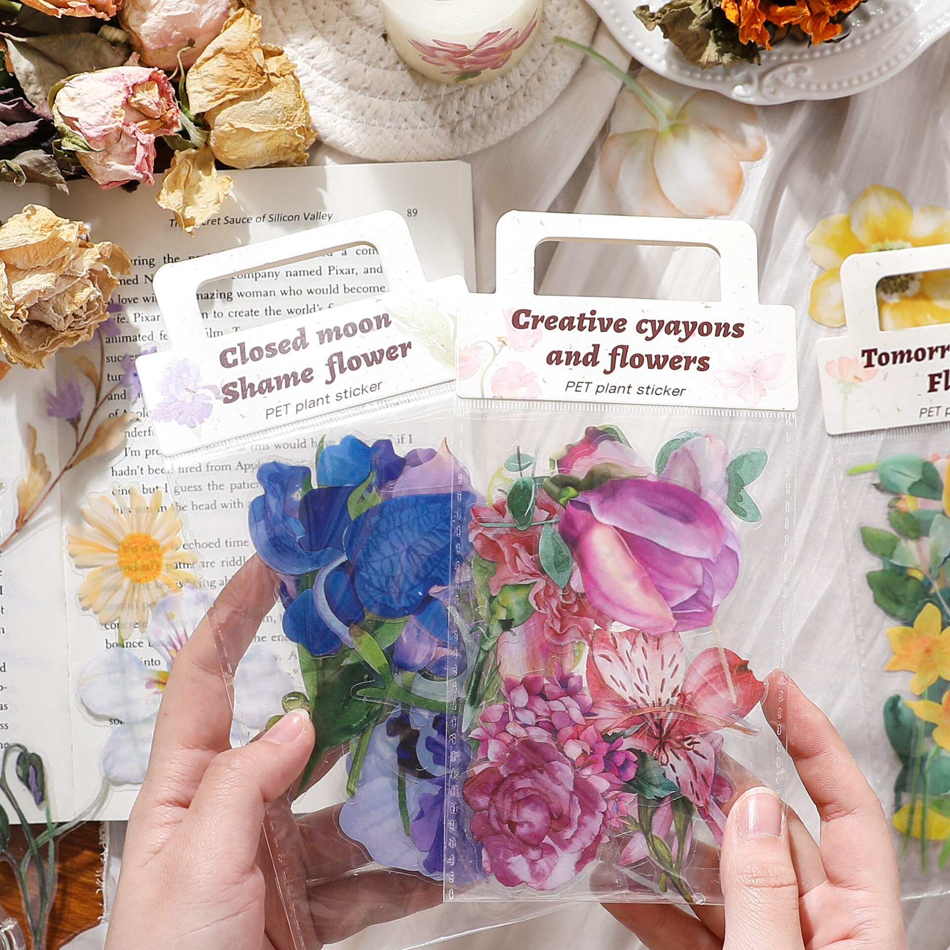 20 sztuk kwiaty kwitną serii papierowy materiał dekoracyjne naklejki papier robić scrapbookingu estetyczne Sationery DIY notatki kolaż