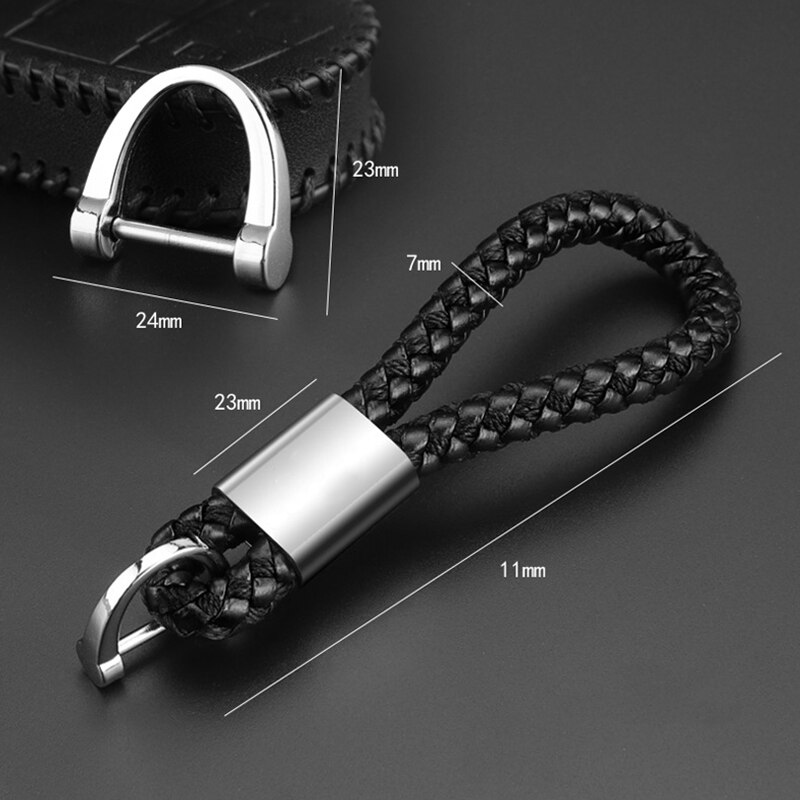 3D Metal+Braided rope Car Styling Keychain Key Chain Key Rings For Peugeot 107 108 206 207 308 307 508 3008 styling