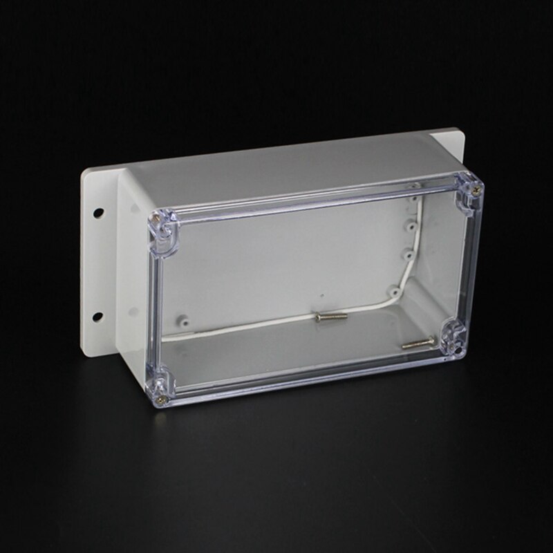 200x120x75mm ABS IP65 Waterproof Plastic Wire Junction Box With Mounted Distribution Clear Enclosure Transparent Project Case