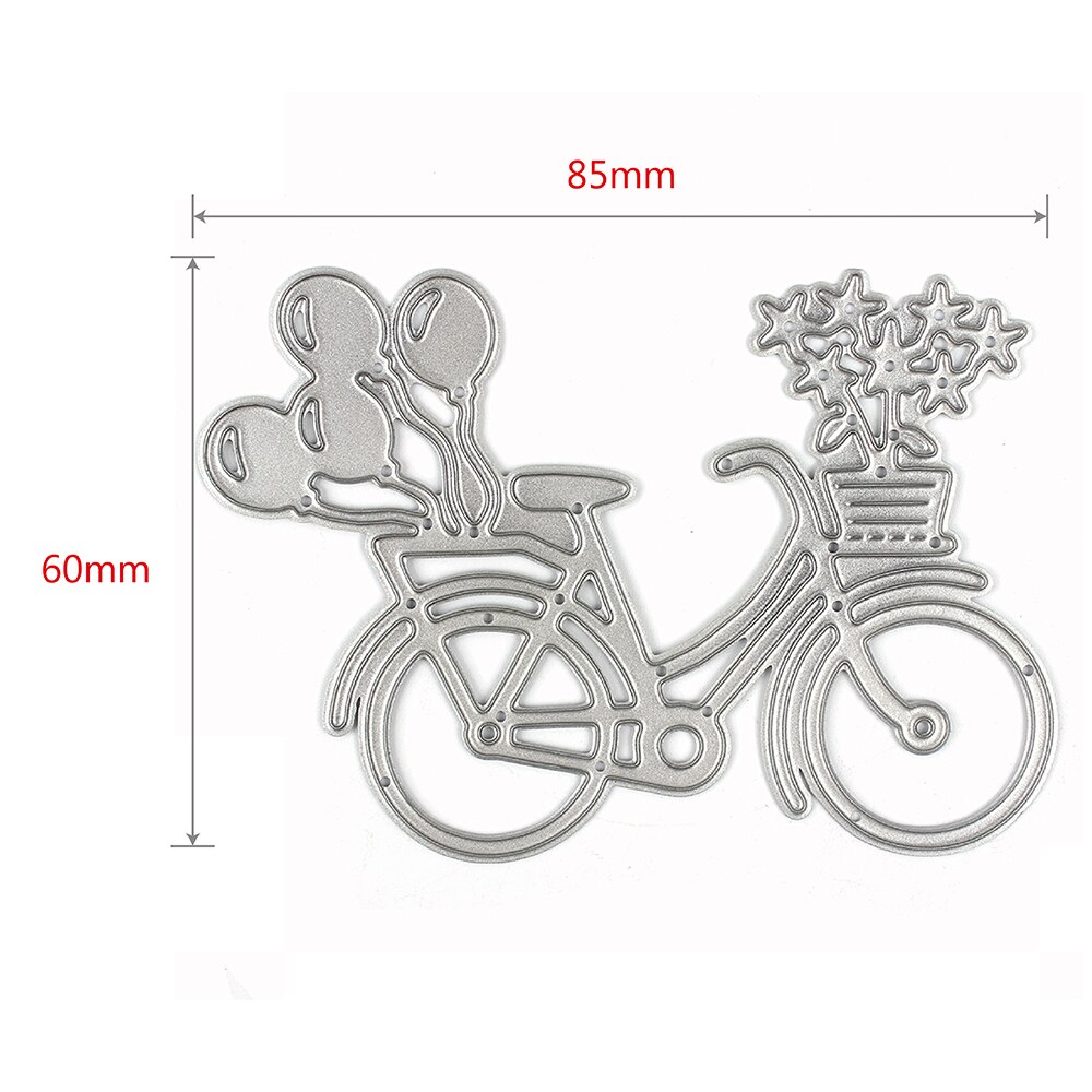 Stansen fiets felicitaties voor scrapbooking stansen metaal klein huis decoratief doe-het-zelf bruiloft stansen reliëffolder: Fiets