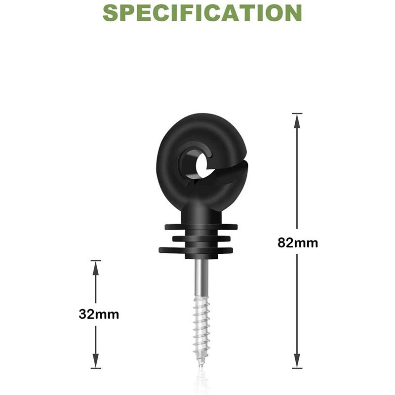 25Pcs Electric Fence Insulator Screw-in Insulator Fence Ring Post Wood Post Insulator,Livestock Fence Accessories