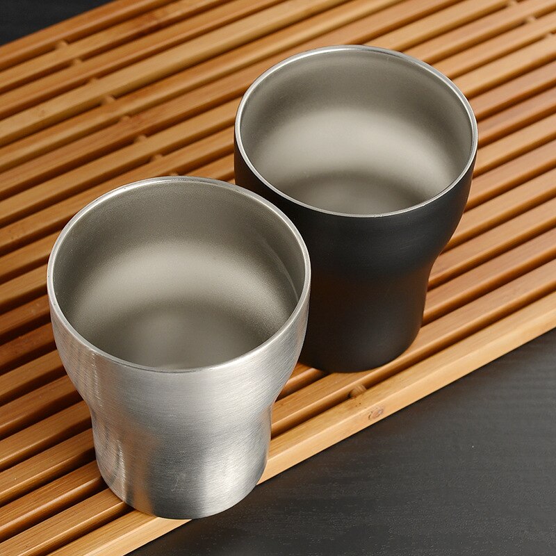 250ml Small Coffee Cup For Wine Tea Water Mugs Flask Double Wall Stainless Steel Home Office Drink Adults Children Picnics