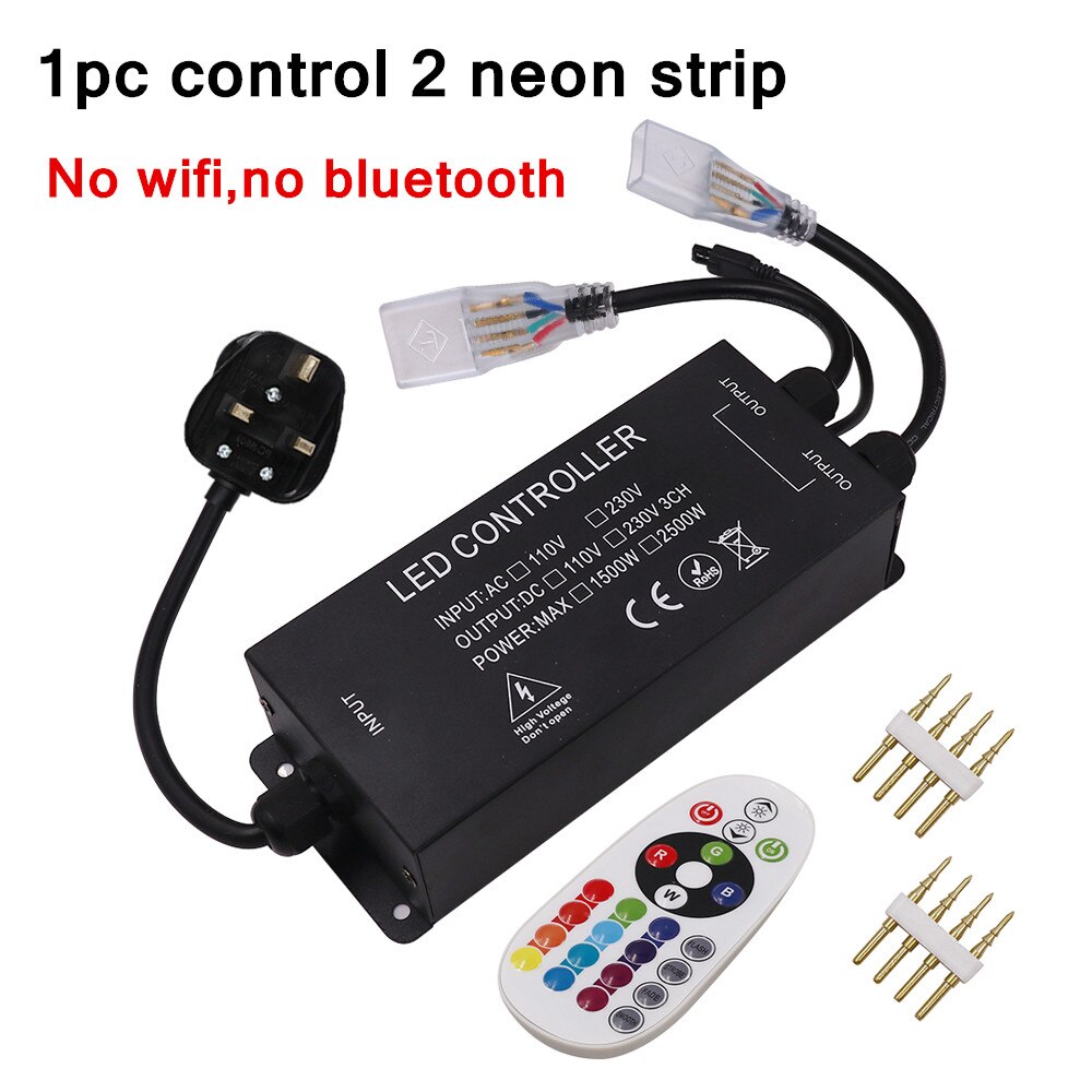 Regulador de intensidad con Bluetooth para música, controlador WIFI de 110V, 220V, 750 V, 1500W, para luz de 5050 Tira de LED RGB de neón, aplicación para IOS/Android