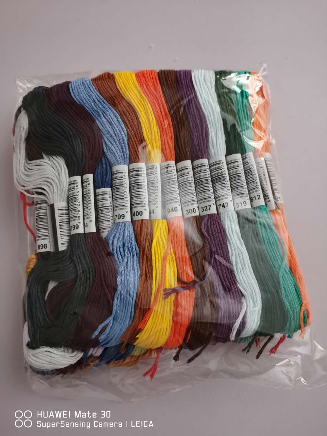 Embroidery Threads 50Pcs Multi Colors Cross Stitch Threads Floss Polyester Cotton Embroidery Thread For: 50PCS