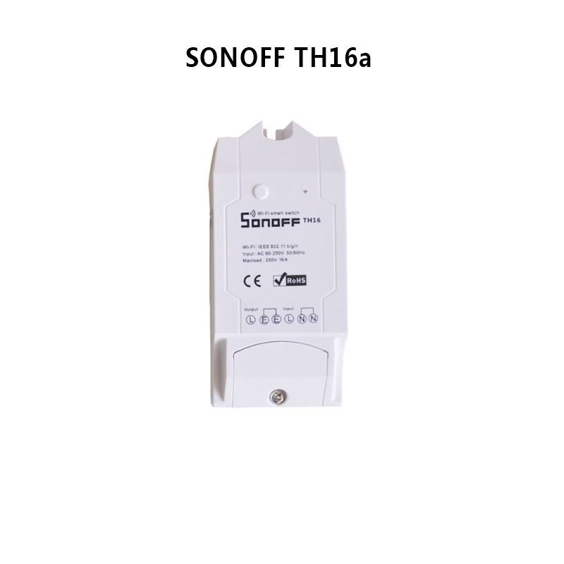 Sonoff th 16a/10a control de temperatura y humedad WiFi interruptor inteligente Sensor con temporizador inalámbrico hogar ds18b20: Sonoff TH16