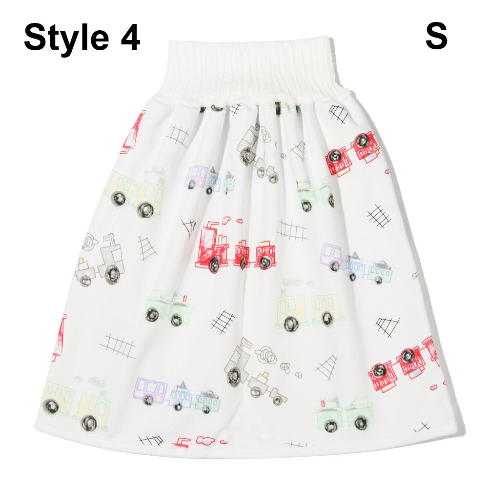 Couche-culotte pour enfants jupe coton bébé Urine Pad -né formation Nappy Anti-mouillage toilette formation pantalon imperméable réutilisable bébé: S Style 4