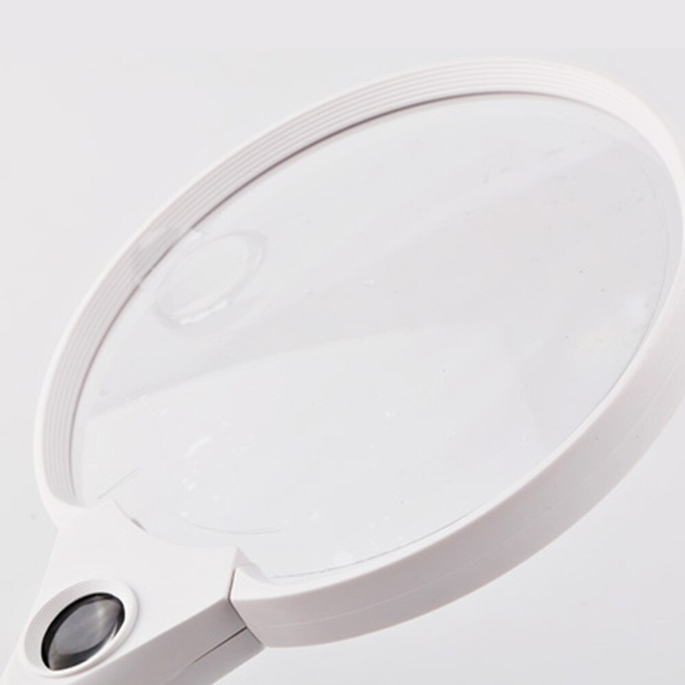 Handheld Magnifying Glass Decorative Glass Mirror for Home Desk Decoration Needs 3 AAA Batteries