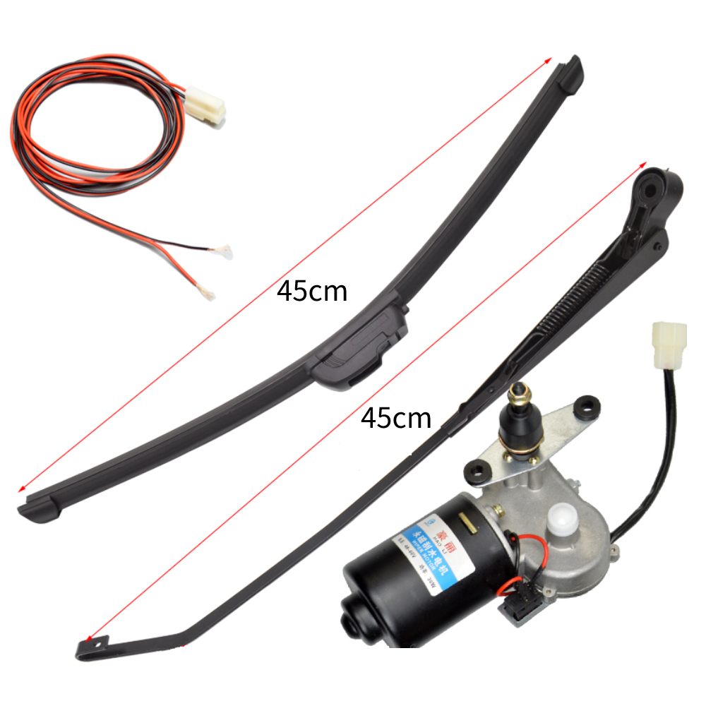 Moteur d'essuie-glace électrique pour Tricycle, moto: 48v 60v 45cm