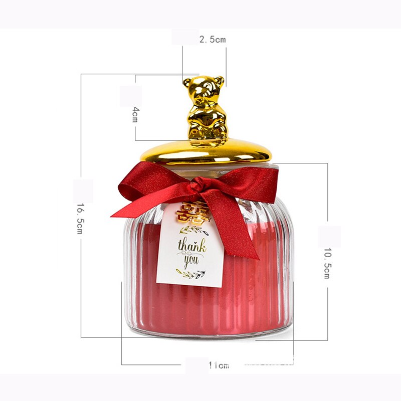 Nordic Storage Bottles Gold Plated Ceramic Cover Glass Jar Color Candy Snack Storage Tank Cartoon Animal Shape Home Decoration