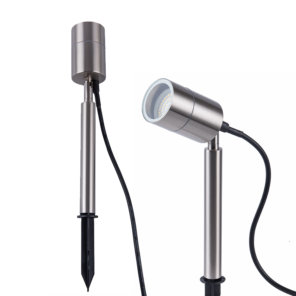 Tip Stainless steel LED Garden lawn light 5W led spike projector lamp outdoor lighting pathway lighting yard lights