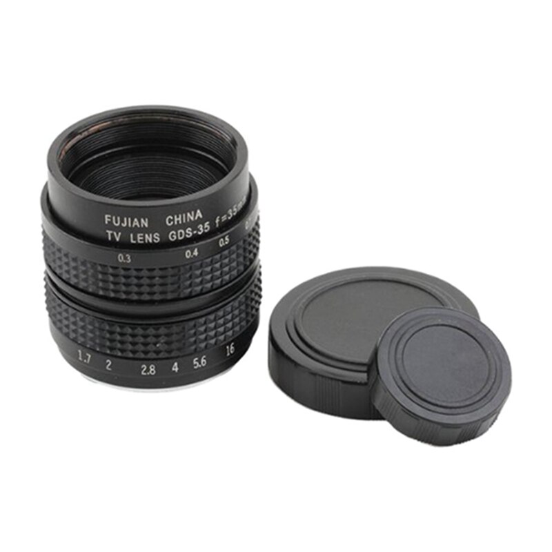 Televisie Tv Lens/Cctv Lens Voor C Mount Camera 35Mm F1.7 In Black & Zwarte C Mount Lens voor Micro-4/3 Adapter E-P1