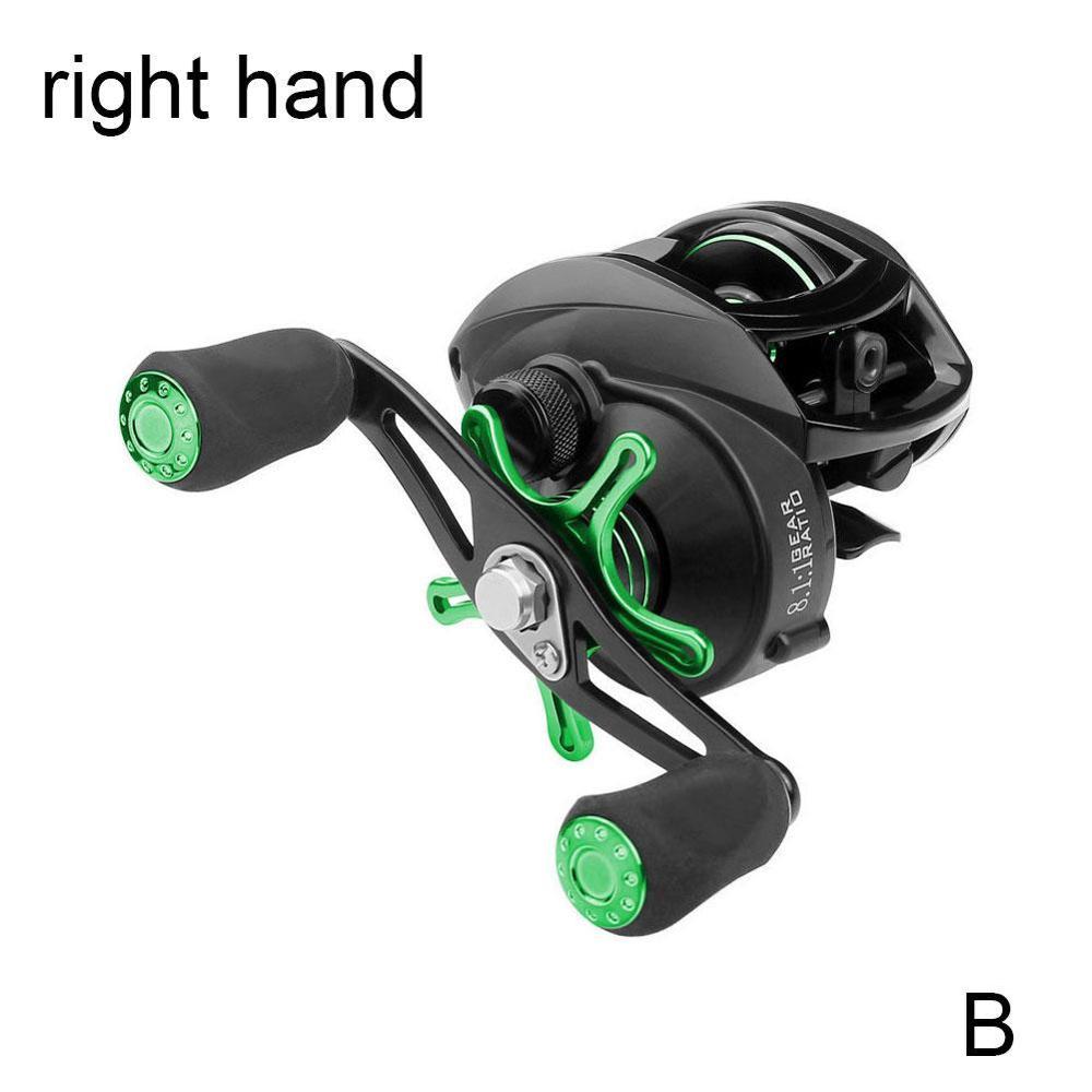 Angeln Spule Hecht Spinnen Spule Griff Linie Spule Salzwasser Zubehör Angeln V5J2: Rechts