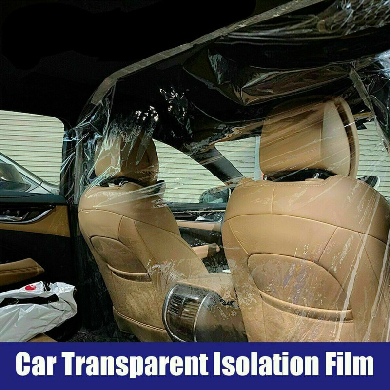 Car partition screen taxi taxi driver cab isolation film transparent anti-droplet film interior