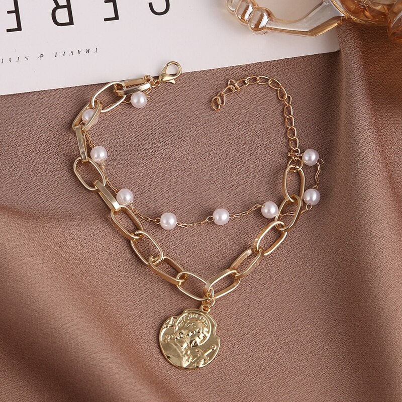 zur Seite fahren Kette ErkläSprosse Edelstahl Halsband Halskette Schmuck für Frauen Ritter Medaille Kette Metall Anhänger Halskette