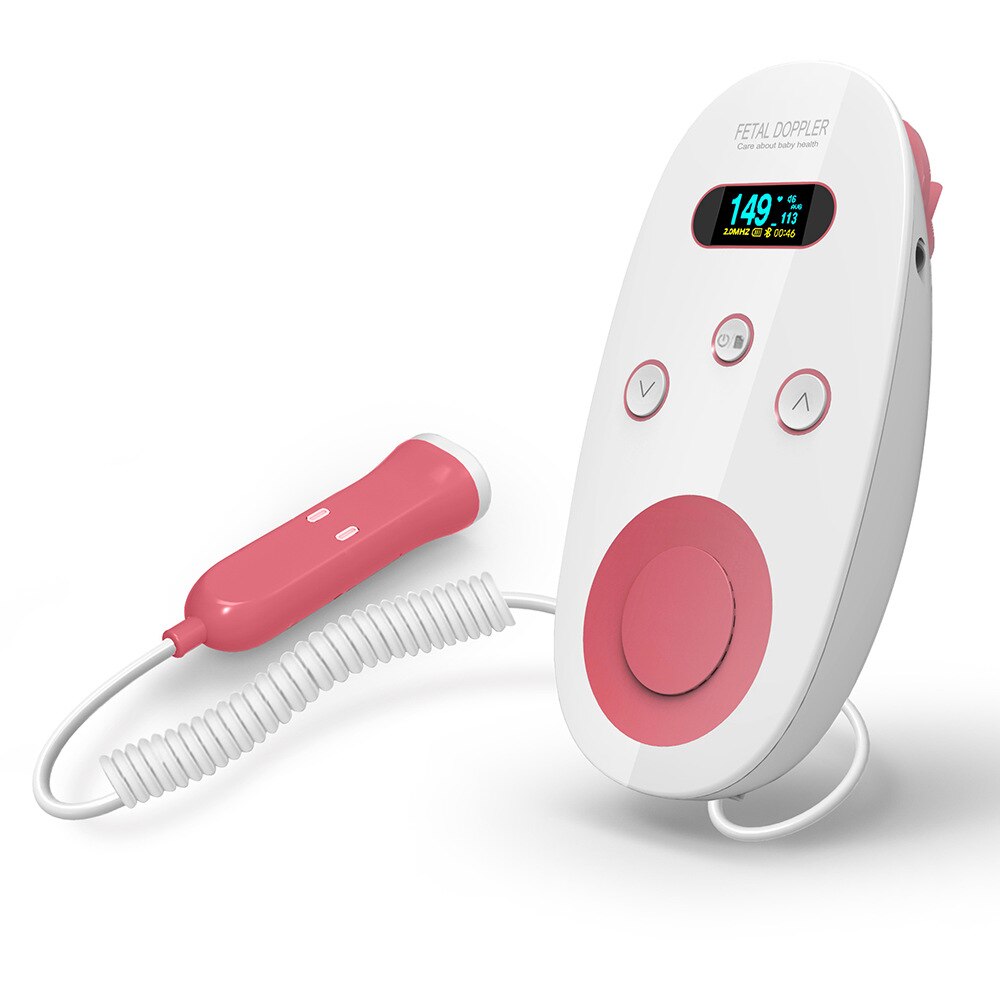 Doppler Fetal Heart rate Monitor Home Pregnancy Baby Fetal Sound Heart Rate Detector OLED Display No Radiation: Default Title