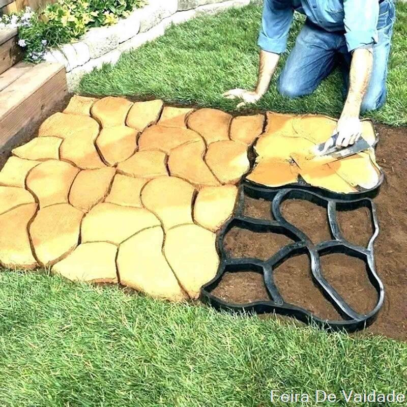 Concrete Molds Path Maker Mold DIY Reusable Concrete Paving Mold Cement Brick Mold Stone Garden Floor Road Garden Path Maker