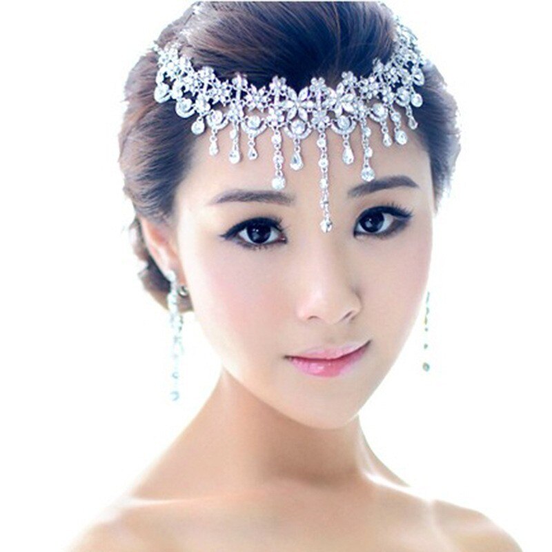 Luxo cor de prata flores de cristal conjunto de jóias de noiva para mulheres colar de declaração brinco strass tiara acessórios de casamento