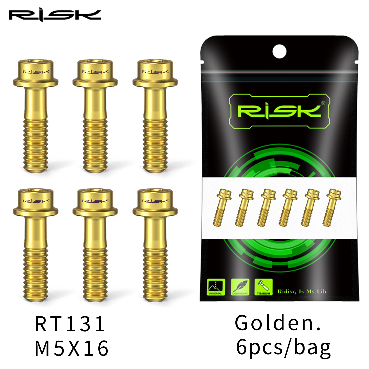 Risiko 6 Stück m5x16mm/m5x18mm Titan Spindel schrauben Schraube Fahrrad Fahrrad MTB Lenker ultraleichte Vorbau feste Schraube Fahrrad zubehör: Burgunderrot