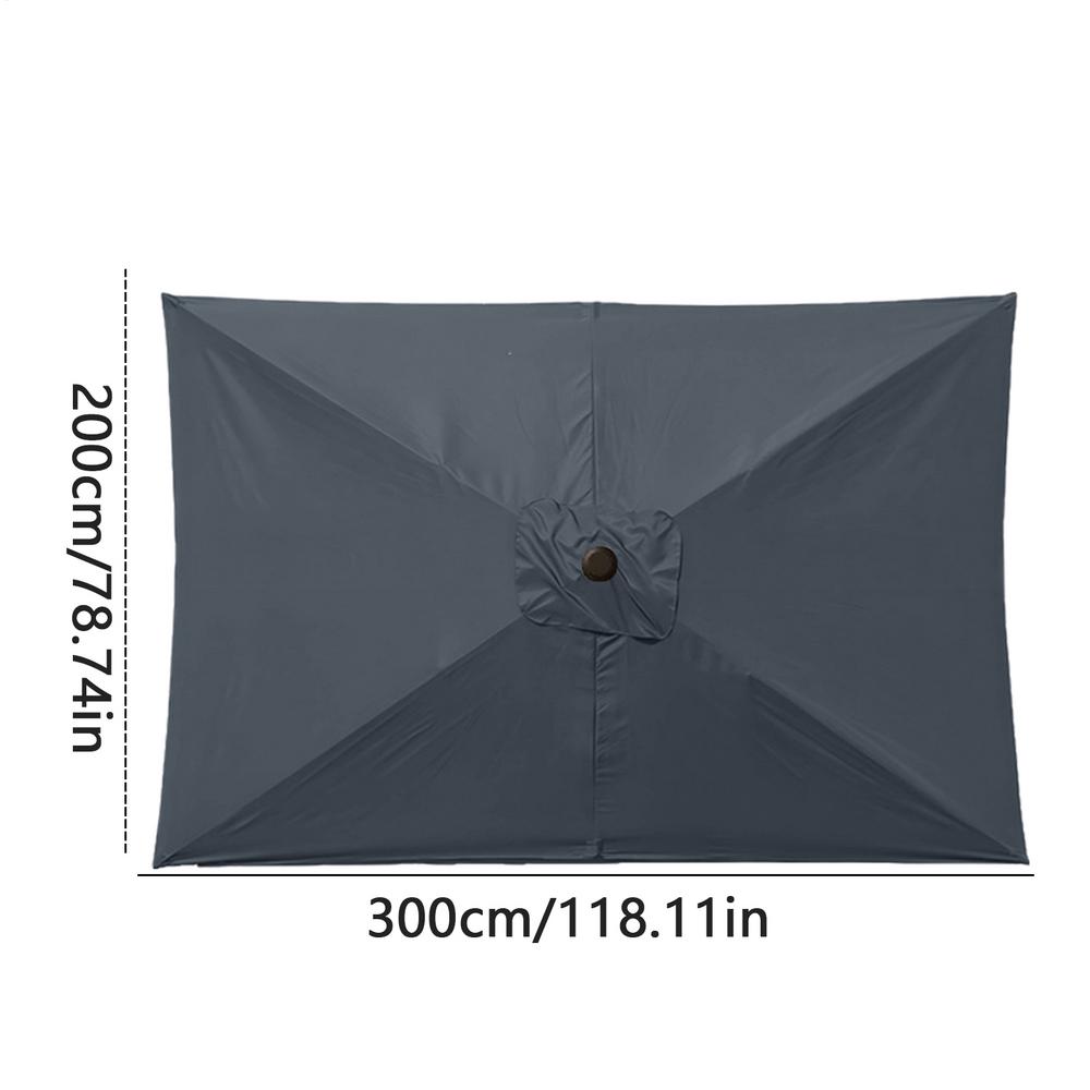 Umbrella Replacement Canopy 200x300cm Heavy Duty Umbrella UV Protection Awning cover Cantilever Parasol Top For Deck Backyard: SKY BLUE