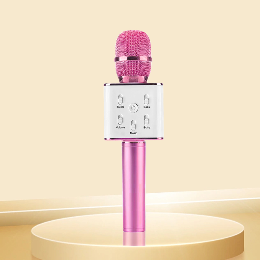 TANALAZ K20 mikrofon do karaoke mikrofon bezprzewodowy Bluetooth z magicznym dźwiękiem LED Light przenośna maszyna do śpiewania na prezenty na imprezę domową: SZARY