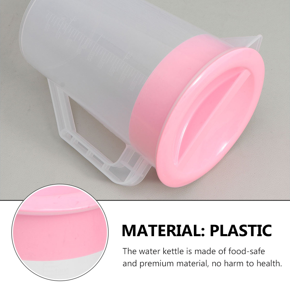 Reusable Cold Drink Water Kettle with Scale Plastic Pitcher with Lid Home Kettle