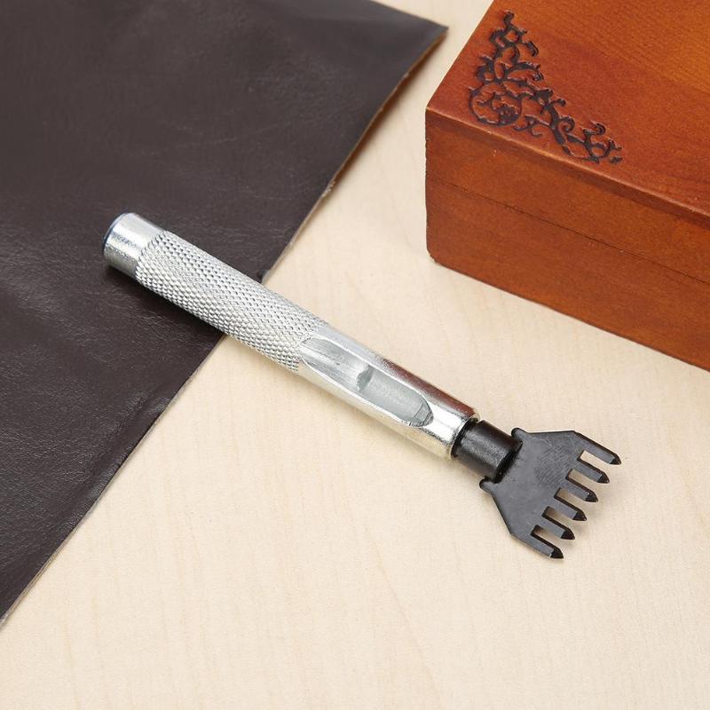 10 Pçs/set Aço Couro Oco Soco Ferramentas De Couro Cinto Buraco Ferramentas de Perfuração 1 + 2 + 4 + 6 Prong para Couro Craft