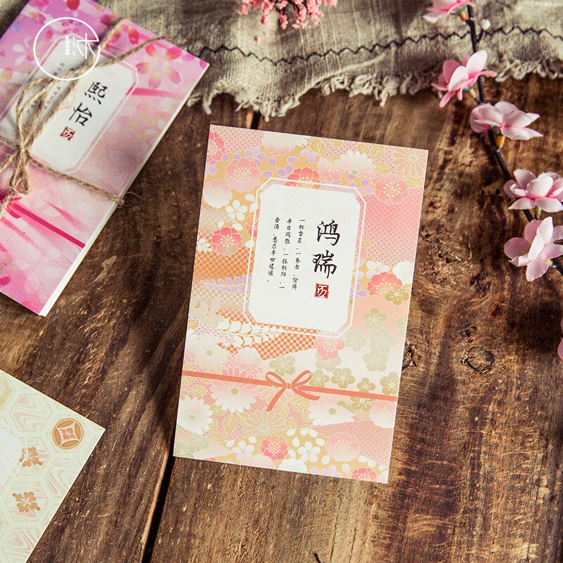 30 Sheets/Set Beautiful Floating Fower Postcard/Greeting Card/Message Card/Birthday Letter Envelope Card