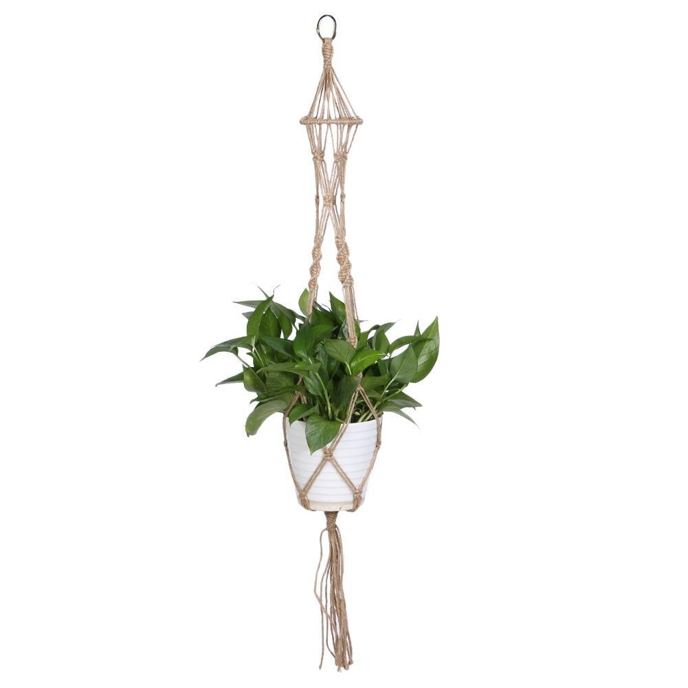 Handmade Macrame Plant Hanger Flower / Pot Hanger Pot Tray for Wall Decoration Countyard / Garden Pot Tray for Plant: 06