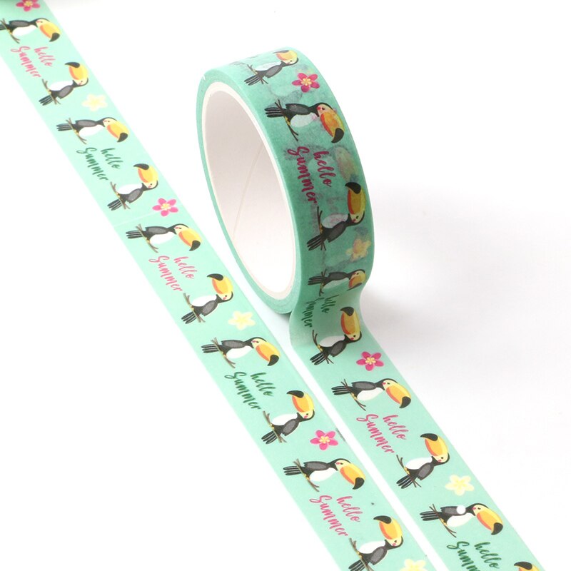 1PCS Decor Cute Washi Tape Animal Set Dog Cat pig fox sloth woodpecker DIY Planner Masking Tapes School Office Supply