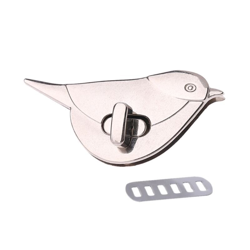 1 Pc Bird Shape Clasp Turn Lock Twist Locks Metal Hardware For DIY Handbag Bag Purse Buckle Accessories 4 Colors: Silver