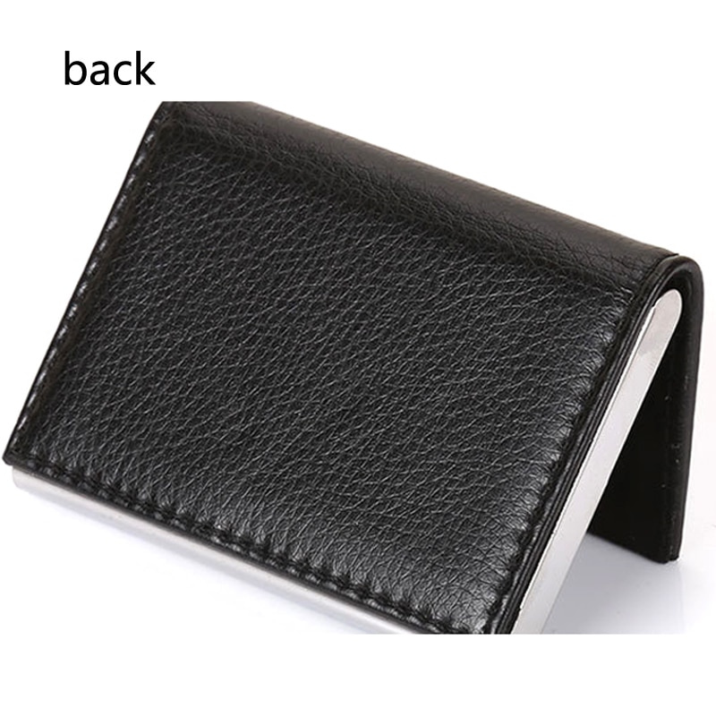 Itapkris Man Business Card Holder PU Leather Bank Credit Card Case For Women Travel Aluminum Black RFID Wallet Porte Carte