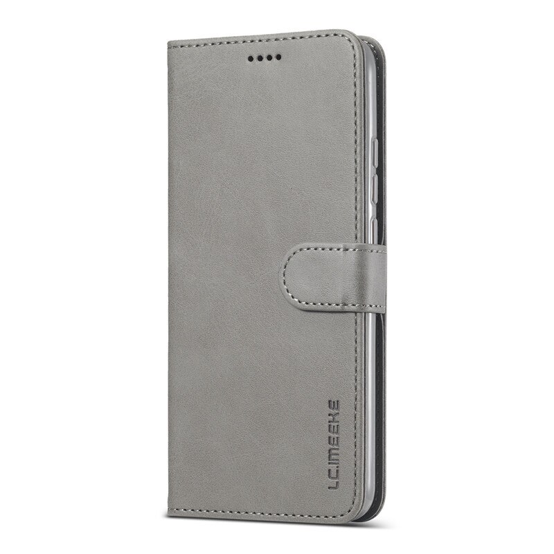 Capa tipo carteira para redmi 9a, capa de couro tipo carteira para xiaomi redmi 9a e redmi9a: Cinza