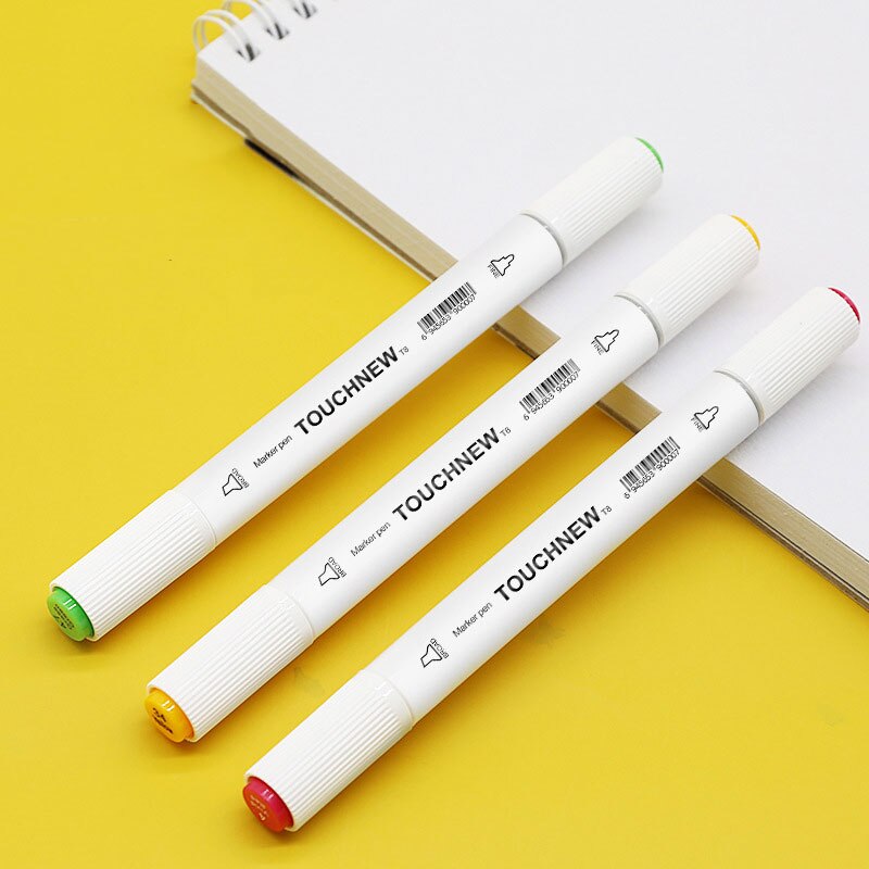 TOUCHNEW-Conjunto de rotuladores de doble punta, set de 30/40/60/80/168 colores, rotuladores permanentes de alcohol para dibujo artístico