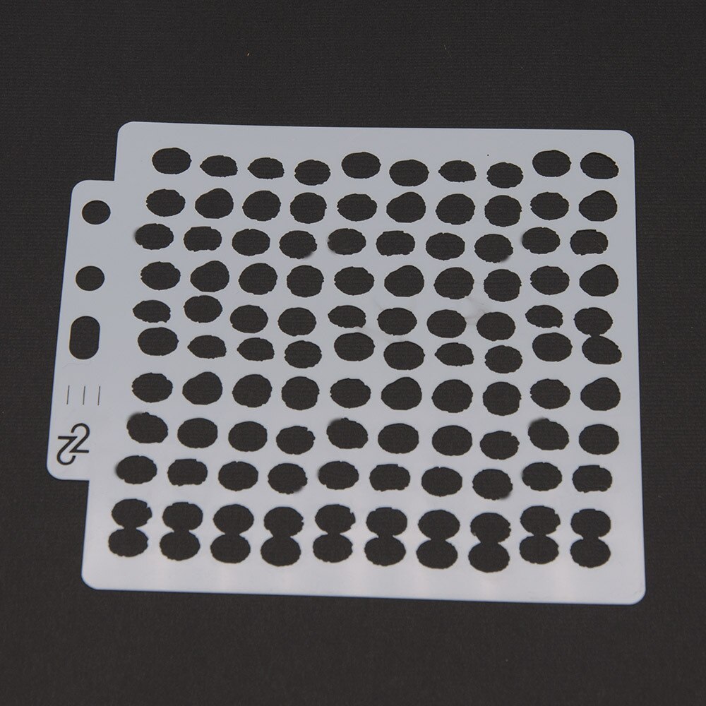 14.1cmx13cm Reusable Plastic Mandala Stencils Painting Templates for Painting DIY Art Projects(Round Dot) S111