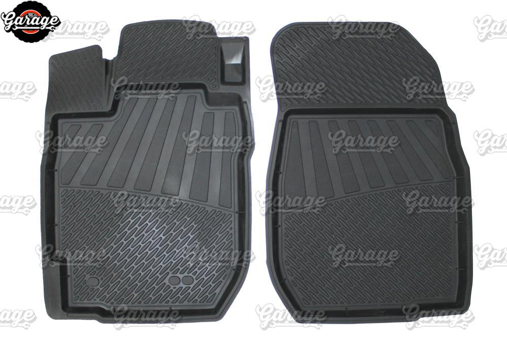 Car floor mats for Renault / Dacia Duster 4WD rubber 1 set / 4 pcs or 2 pcs accessories protect of carpet decoration: Only front - 2 pcs