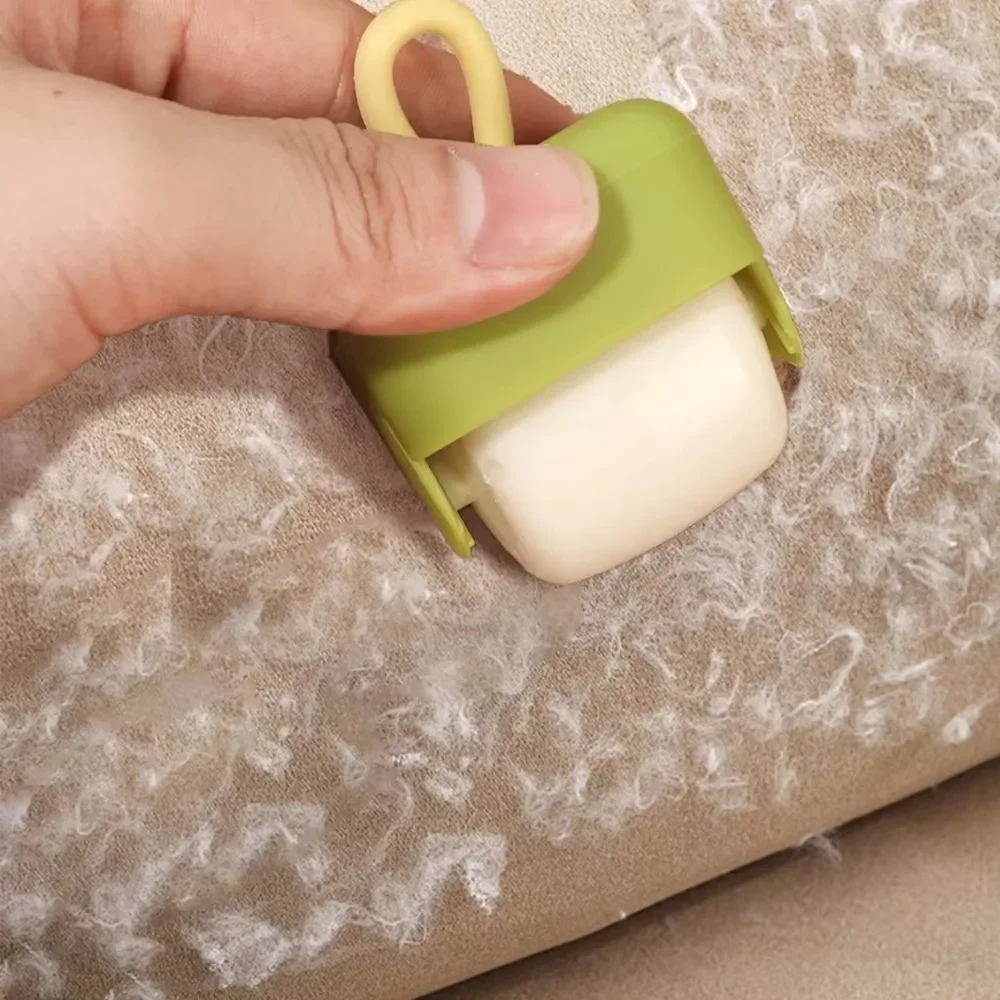 Mini-Fusselrolle für Kleidung, Tierhaare, waschbar, tragbare Rollenbürste, Werkzeug zum Entfernen mehrerer Oberflächen, wiederverwendbarer Haarentferner für Katzen und Hunde