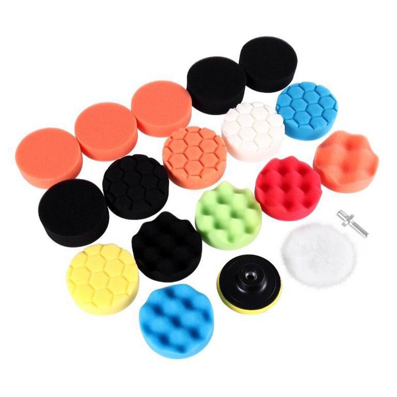 8pcs 3 4 5 6 7Inch Sponge Polishing Waxing Buffing Pads Kit Set Compound For Auto Car NJ88
