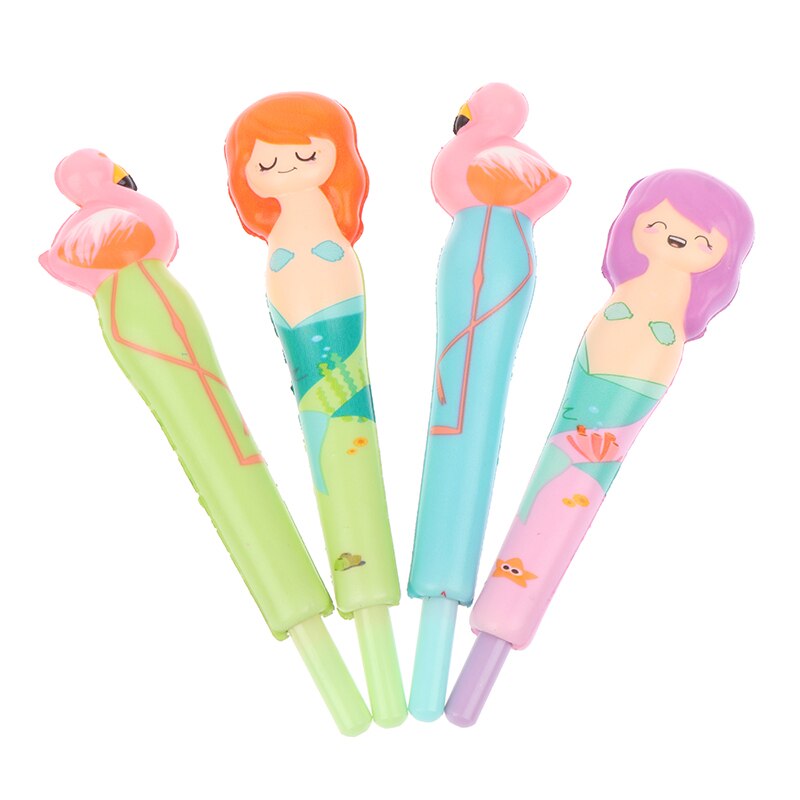 1 Pc Trage Rebound Flamingo Stress Reliever Zachte Neutrale Pen Student Apparaat Flamingo Stress Reliever Pen