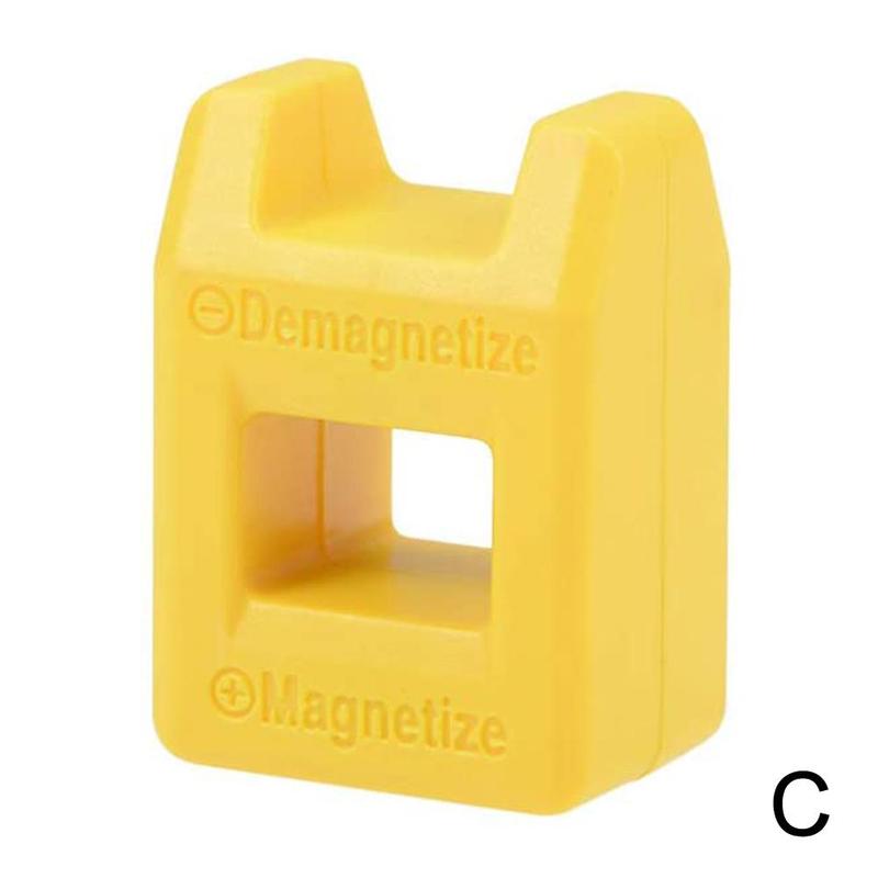 1 pçs mini 2 em 1 magnetizador desmagnetizador ferramenta chave de fenda alta qualidade cores magnéticas ferramenta casa desmagnetizador mão 4 o8m5: Yellow