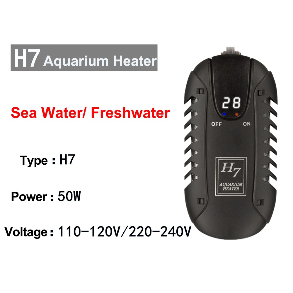 50W/100W Mini Dompelpompen Aquarium Heater Met Led Digitale Fish Tank Water Verwarmingselement Constante Temperatuurregeling us Eu Plug