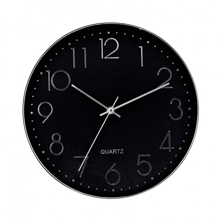 Funlucy Horloge murale décorative silencieuse sans tic-tac, fond en bois flotté, horloge ronde moderne en bois pour chambre à coucher, salon, maison, bureau, école, décoration murale, 38 x 38 cm