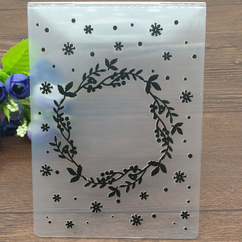 Wreath Leaves Plastic Embossing Folders for DIY Scrapbooking Paper Craft/Card Making Decoration Supplies