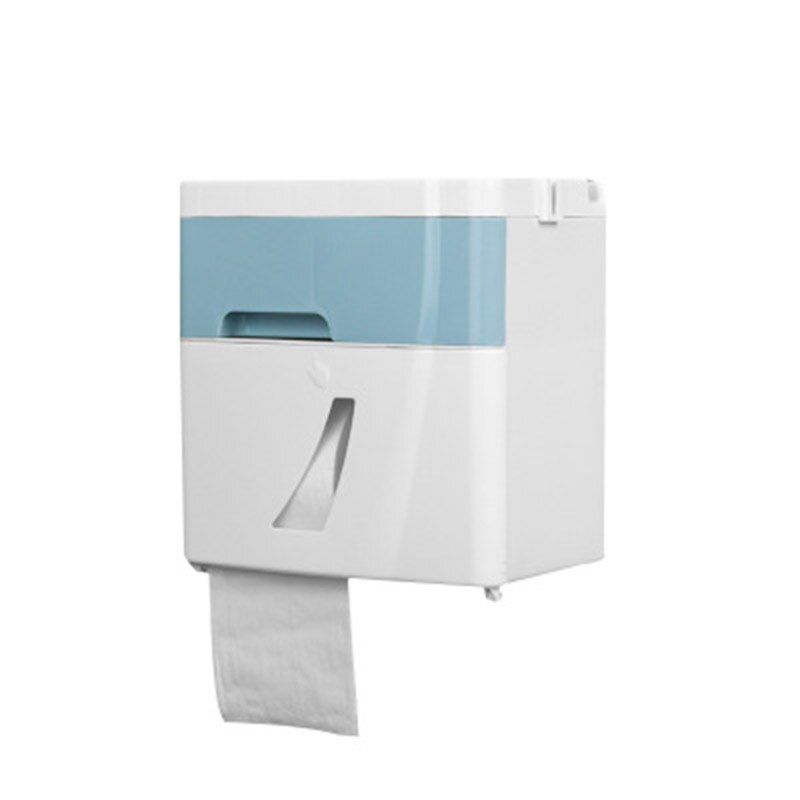 Bathroom Waterproof Tissue Box Plastic Toilet Roll Paper Holder Drawer Storage Box Double Layer Dispens Wall Mounted Paper