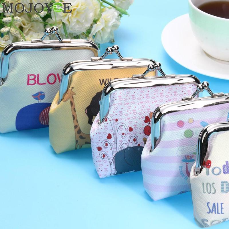 Exclusive Elephant Print Mini Coin Bag Women Coin Purses Cartoon Pattern Cute Small Bag Clutch Zero Wallet