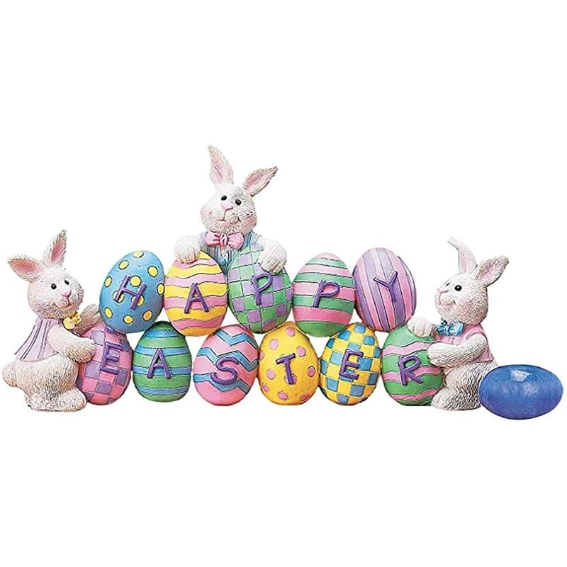 Style Easter Spring Bunny Decoration Tabletop Cute Craft Easter Bunny Figures Farmhouse Festival Decor Accessories: Style 1