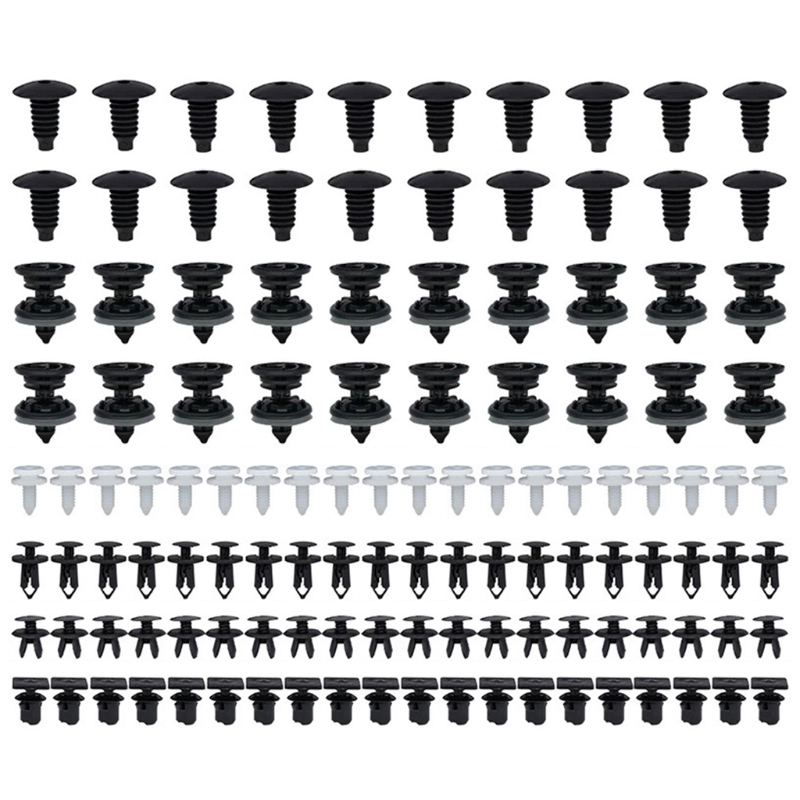 120Pcs 6 Maten Auto Deurpanelen Clips Auto Body Push Pin Klinknagel Interieur Dak Tapijt Retainer Voor-v-W Transporter T4 T5 T6: Default Title