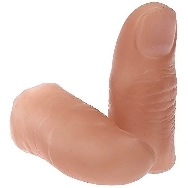 Dongzhur 5 stücke Spielzeug Weichen Simulation Daumen Große Größe Finger Hülse Mit NäGel Prothetische Finger Stütze Spielzeug Für freundlicher