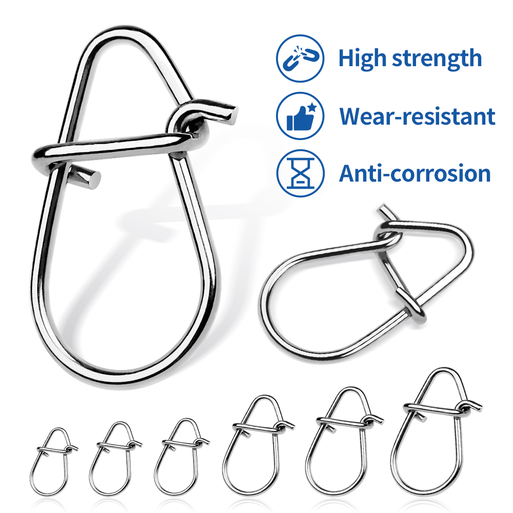 PROBEROS-Pin de acero inoxidable en forma de calabaza, alfiler de mejora de señuelo, Conector de anzuelo de cebo, accesorios de pesca, , 30 unidades por lote