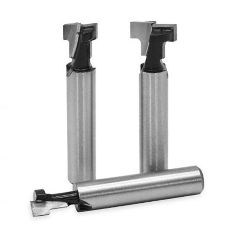 3 Pcs 8 Mm Schacht T-Slot Keyhole Cutter Hout Router Bit Carbide Cutter Voor Hout Hex Bolt T-Track Steken Frezen
